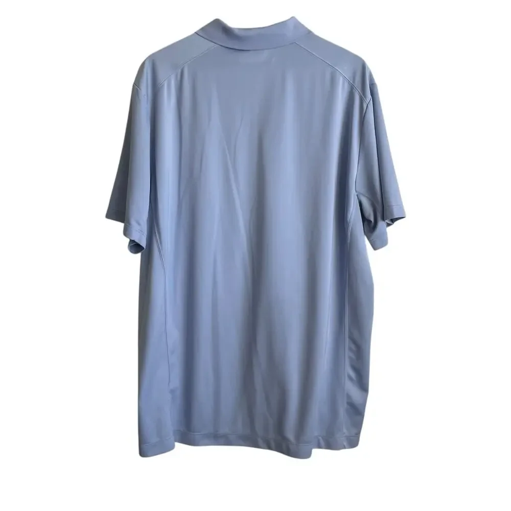 Nike Golf Mens Polo Tour Performance XXL Blue Striped The Players Leisure Comfy - Picture 3 of 11